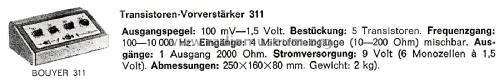 Préamplificateur-Mélangeur 311; Bouyer, Paul (ID = 2824953) Ampl/Mixer