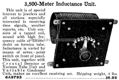 3,500 Meter Inductance Unit ; Bowman & Co., A.W.; (ID = 1003177) mod-pre26