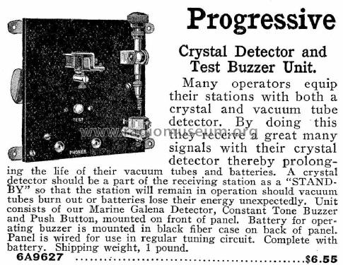 Crystal Detector and Test Buzzer Unit ; Bowman & Co., A.W.; (ID = 1003204) mod-pre26