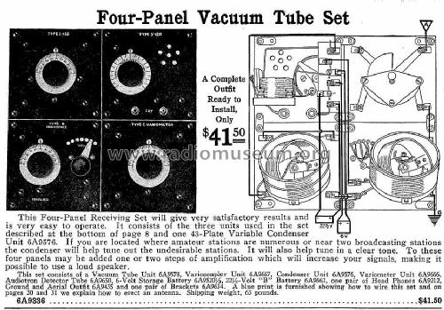 Four-Panel Vacuum Tube Set ; Bowman & Co., A.W.; (ID = 1003208) Radio