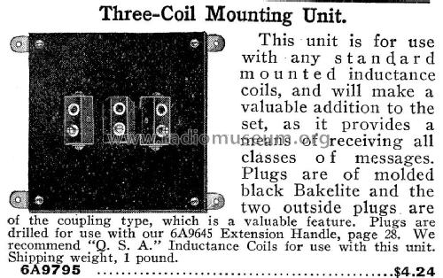 Three-Coil Mounting Unit ; Bowman & Co., A.W.; (ID = 1003209) Radio part