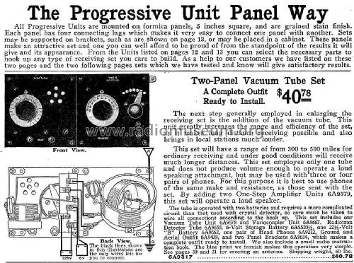 Two-Panel Vacuum Tube Set ; Bowman & Co., A.W.; (ID = 1003172) Radio