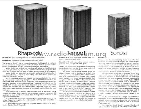 Rhapsody B-401 Speaker-P Bozak, R.T., Co.; Buffalo NY, Build 1970 ...