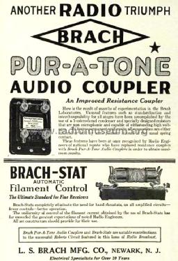 Pur-A-Tone Audio Coupler ; Brach Mfg. Co.,L.S.; (ID = 1240093) Radio part