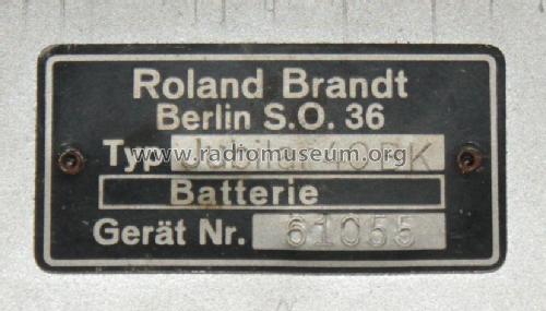 Jubilar 40BK; Brandt Roland Brandt (ID = 2315075) Radio