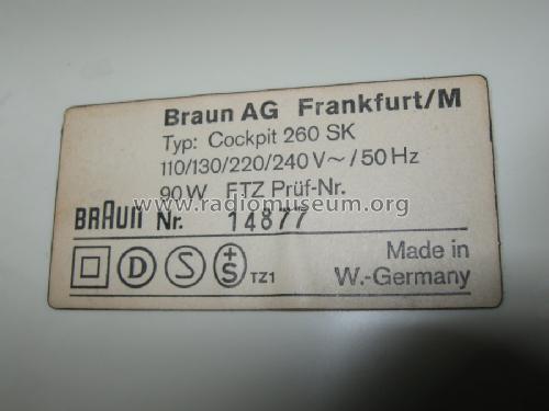 Cockpit 260 SK; Braun; Frankfurt (ID = 812041) Radio