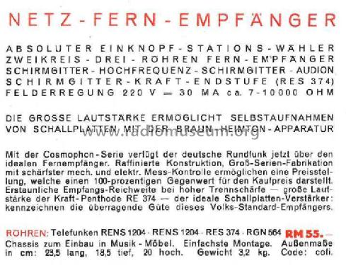 Cosmophon 333W; Braun; Frankfurt (ID = 1263708) Radio