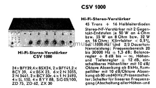 CSV1000; Braun; Frankfurt (ID = 1946874) Ampl/Mixer