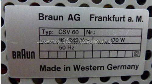 CSV60; Braun; Frankfurt (ID = 1368719) Ampl/Mixer