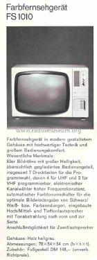 FS1010; Braun; Frankfurt (ID = 1753694) Televisore