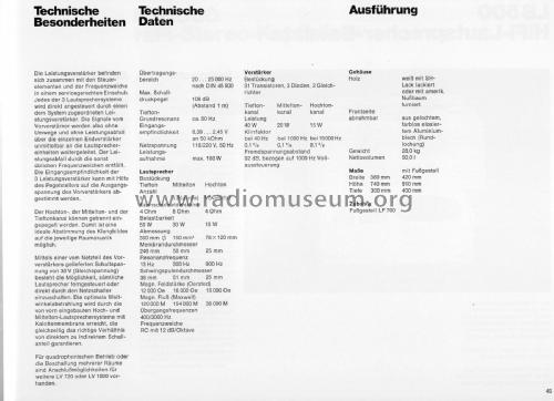 Hi-Fi Lautsprecher-Verstärker-Einheit LV1020; Braun; Frankfurt (ID = 1881678) Parlante