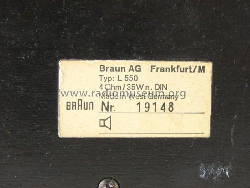 Hi-Fi-Lautsprechereinheit L550; Braun; Frankfurt (ID = 1895048) Speaker-P