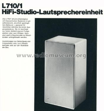 HiFi-Lautsprechereinheit L 710/1 Speaker-P Braun; Frankfurt