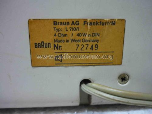 HiFi-Lautsprechereinheit L 710/1; Braun; Frankfurt (ID = 2493805) Parleur