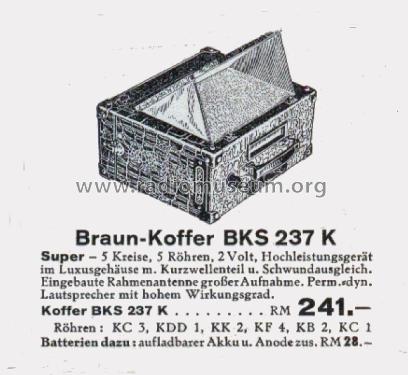 Koffer Super BKS237K - BSK237K; Braun; Frankfurt (ID = 2817213) Radio