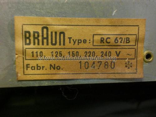 Phono-Super 199 Ch = RC62/B; Braun; Frankfurt (ID = 1163854) Radio