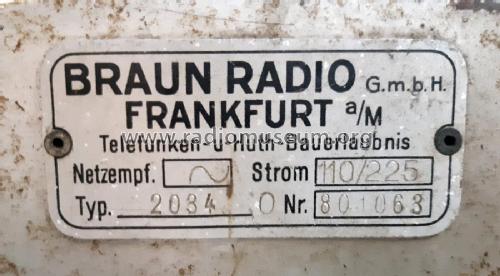 Cosmophon Radio-Fono Ch= Braun 2034 O; Melodial marca, (ID = 2447226) Radio