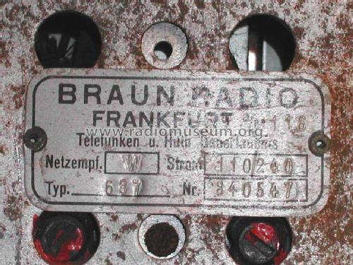 Phono-Super 637W; Braun; Frankfurt (ID = 989599) Radio