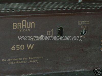 Phono-Super 650W; Braun; Frankfurt (ID = 49995) Radio