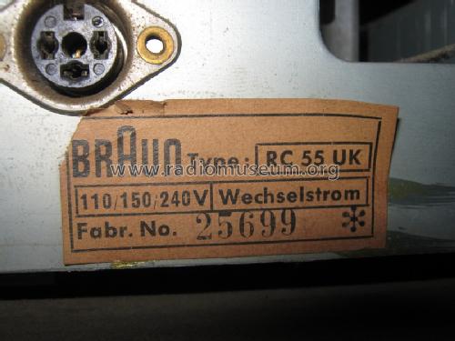 Phono-Super PK1 Ch= RC60, RC55 UK; Braun; Frankfurt (ID = 1350003) Radio
