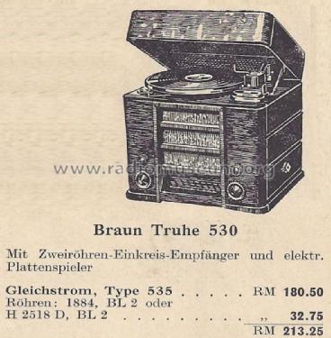 Phono-Truhe 535G; Braun; Frankfurt (ID = 1404696) Radio