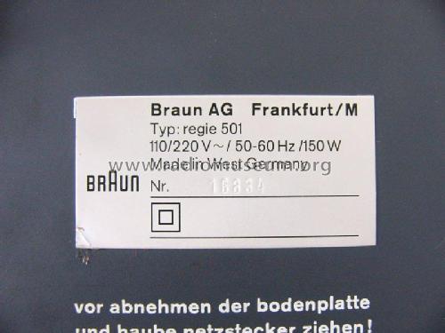 Regie  501; Braun; Frankfurt (ID = 2331977) Radio