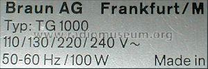 TG1000; Braun; Frankfurt (ID = 553641) Enrég.-R