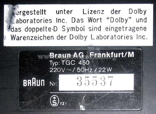 TGC450; Braun; Frankfurt (ID = 962251) R-Player