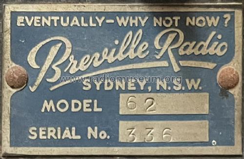 Gloucester Cruiser 62; Breville; Sydney (ID = 3063988) Radio