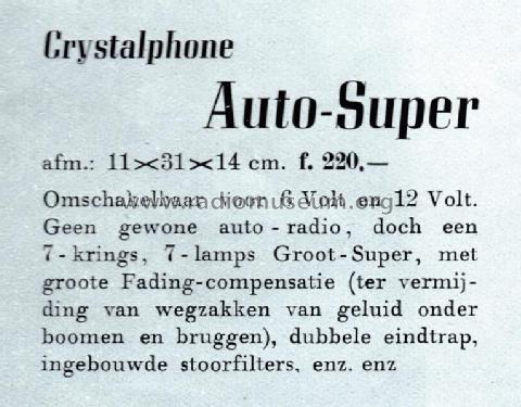 Crystalphone Auto-Super ; Brey en Co., Larsen (ID = 2263493) Car Radio