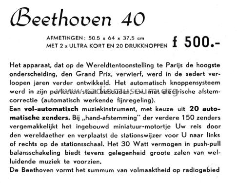 Crystalphone Beethoven 40; Brey en Co., Larsen (ID = 2260001) Radio