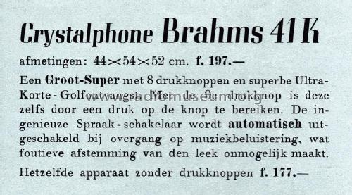 Crystalphone Brahms 40K; Brey en Co., Larsen (ID = 2261912) Radio