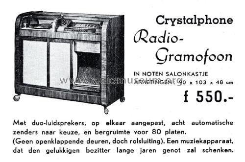 Crystalphone Radio-Gramofoon ; Brey en Co., Larsen (ID = 2264013) Radio