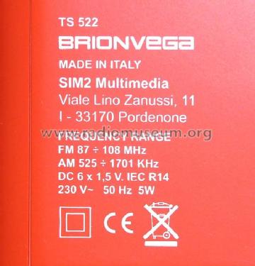 TS522; BV Brionvega (ID = 214991) Radio