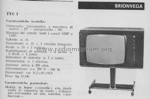 TVC-1 Television Vega, BP Radio, Brionvega, Brion & Pajetta