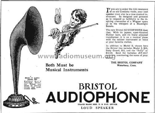 Audiophone Horn Speaker Baby; Bristol Co., The; (ID = 1453927) Speaker-P