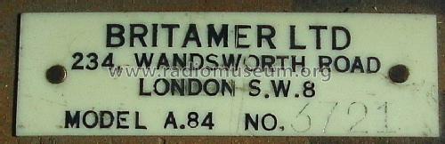 A.84 ; Britamer Ltd,; (ID = 776800) Radio