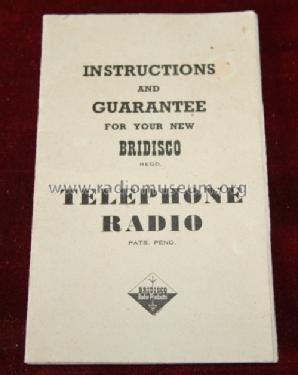 Telephone Radio ; British Distribution (ID = 1509892) Radio