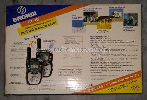 Ricetrasmittente Privata - Private Mobile Radio FX-10 / PMR 446; Brondi Telefonia S.P (ID = 2770848) Commercial TRX