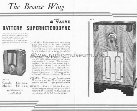 Bronzewing 4 ; Bronzewing Brand, (ID = 1773516) Radio