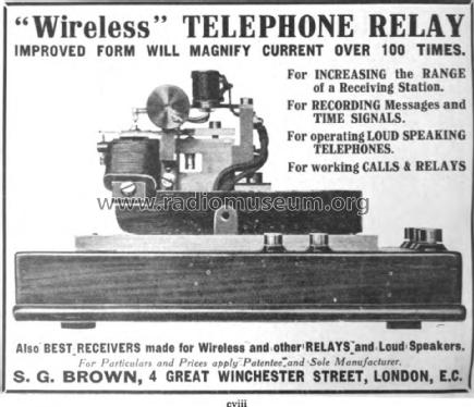 Wireless Telephone Relay ; Brown S. G. Ltd.; (ID = 2232859) Ampl/Mixer