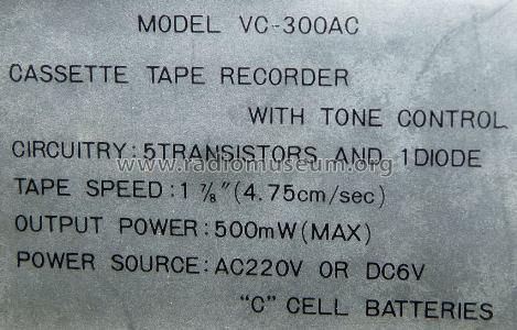 Browni Cassette-Tape-Recorder VC-300AC; CBC Charles Brown (ID = 831491) R-Player