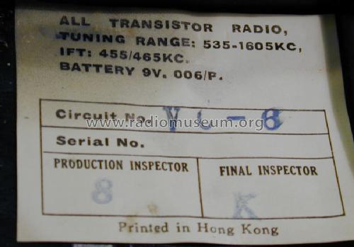 Browni Six Transistor Solid State VC-106 Ch= YC-6; CBC Charles Brown (ID = 960543) Radio