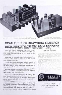 AM-FM Tuner RJ-20 ; Browning (ID = 2592738) Radio