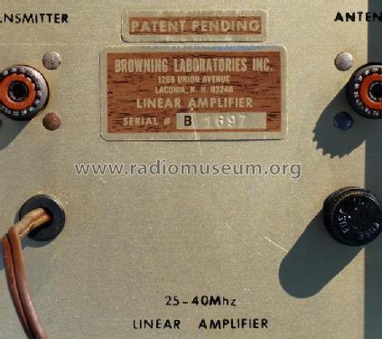 Linear Amplifier Mark 100; Browning (ID = 1879734) CB-Funk