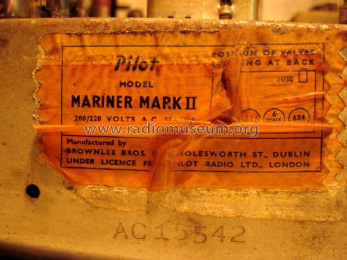 Pilot Mariner Mk II ; Brownlee Brothers (ID = 2020615) Radio