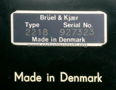 Precision Integrating Sound Level Meter 2218; Brüel & Kjær; Nærum (ID = 2071382) Equipment