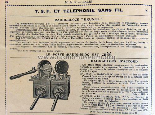 Radio-Bloc, all Combinations - toutes les combinaisons; Brunet & Cie, Éts. (ID = 2129176) mod-pre26