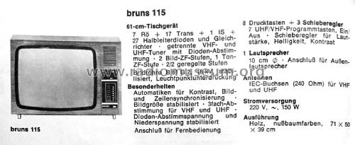 115; Bruns; Hamburg (ID = 2644220) Television