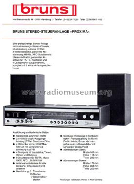 Proxima ; Bruns; Hamburg (ID = 2403912) Radio